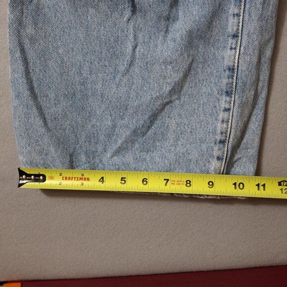 Levis 94 Baggy Wide-Leg Jeans Womens 25 27x29 Blue Denim Cotton Distressed - Picture 6 of 15